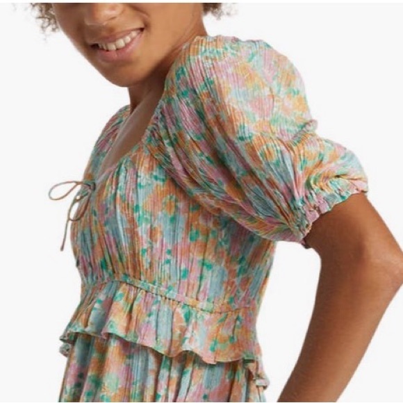 NEW Billabong Kids’ Lil’ Cutie Floral Dress in Peach Punch - Picture 10 of 10
